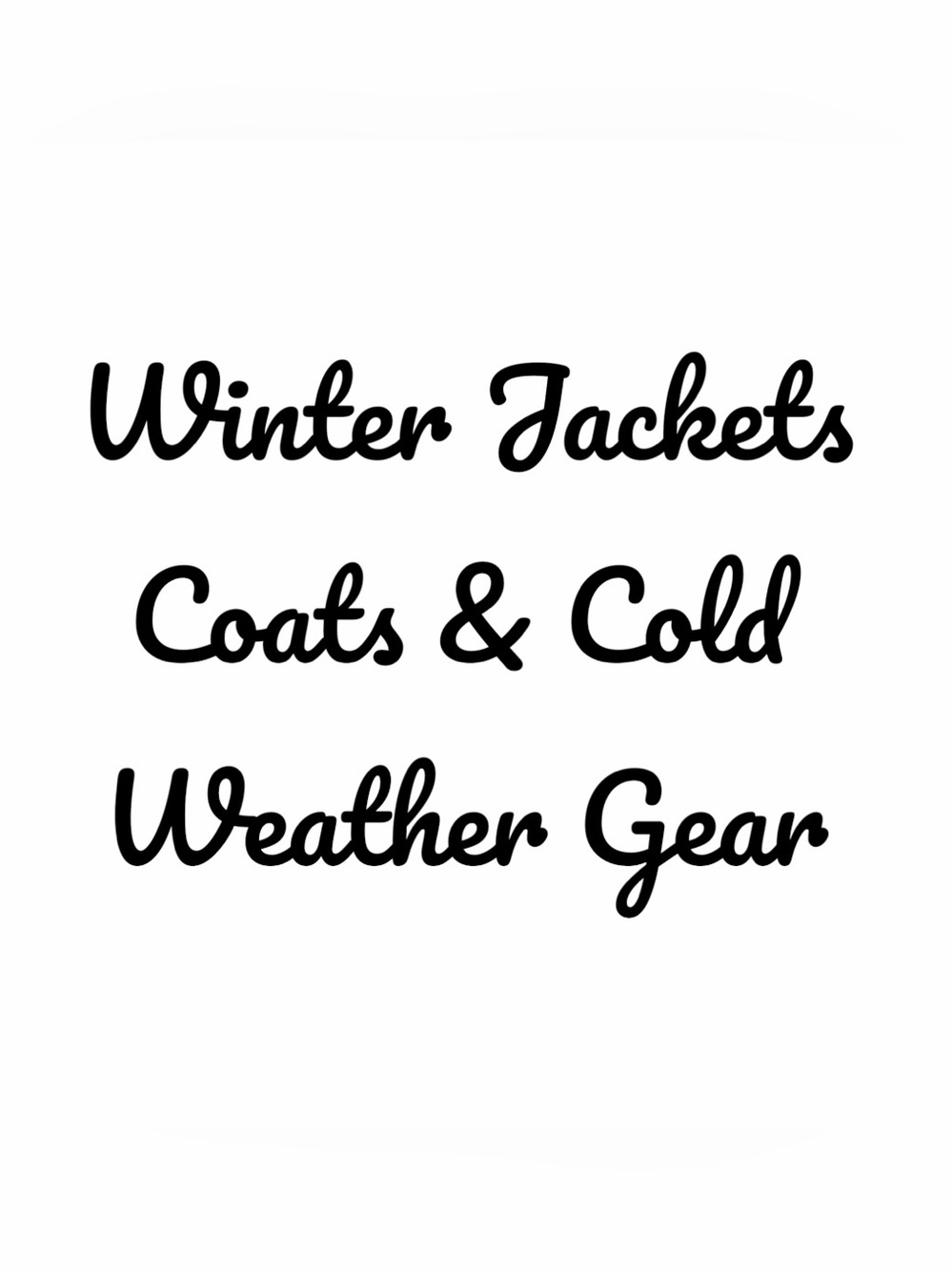 Winter jackets coats, ski pants snow suits